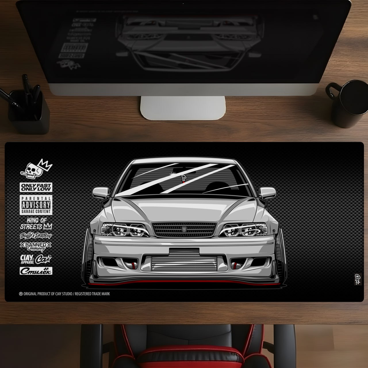 Большой компьютерный коврик Chaser