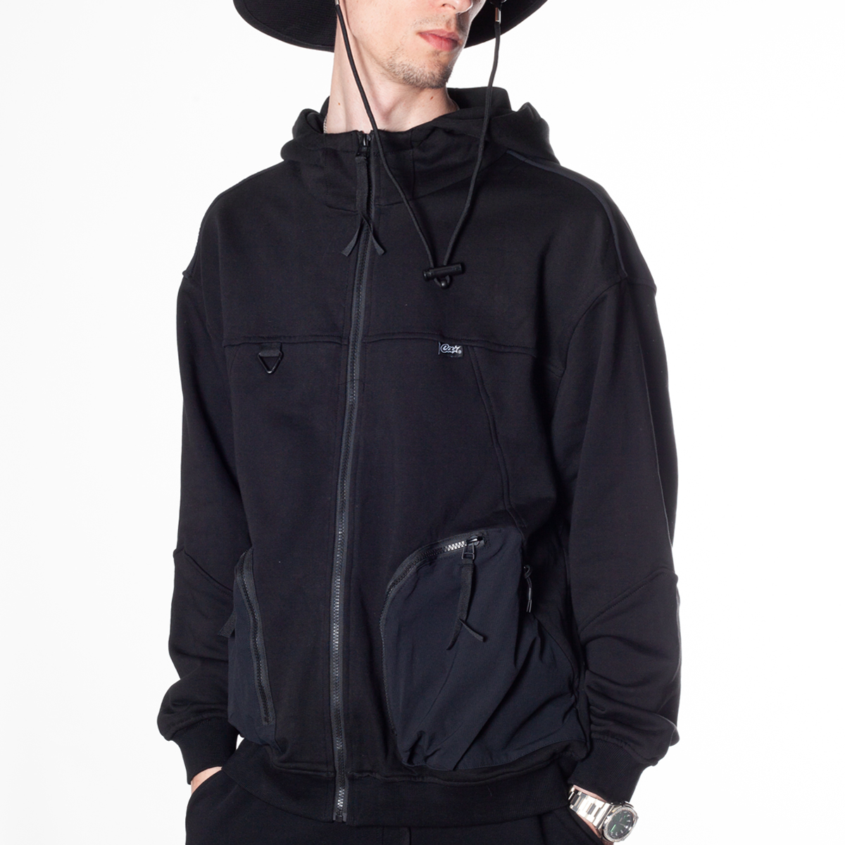 Худи Flash back zip blk