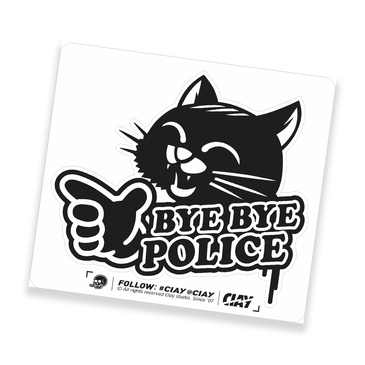 Стикер CA Bye bye police